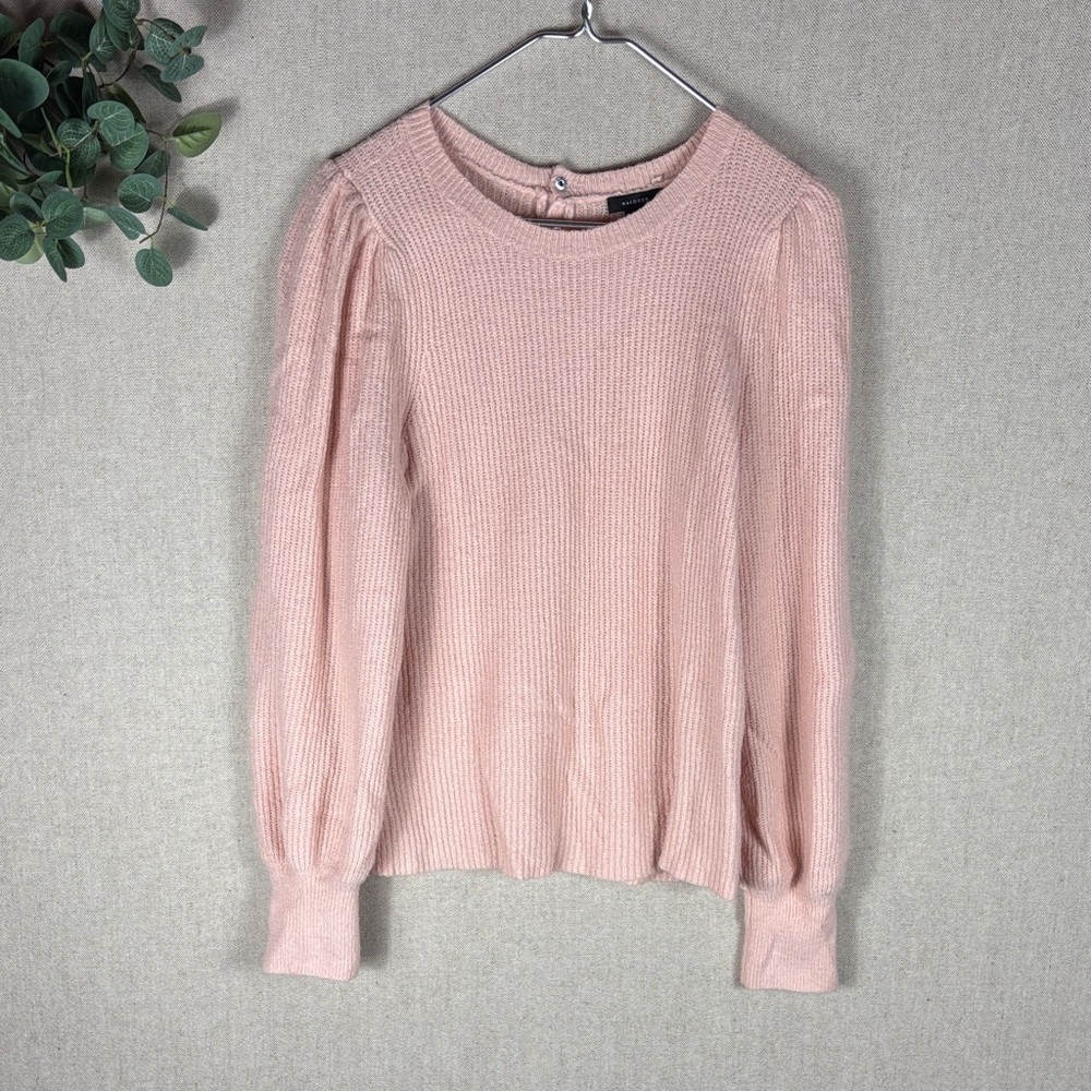 Halogen Pink Ribbed Knit Sweater Medium